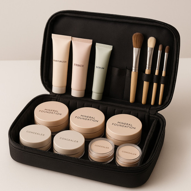 trousse de maquillage hypoallergénique pour peau sensible