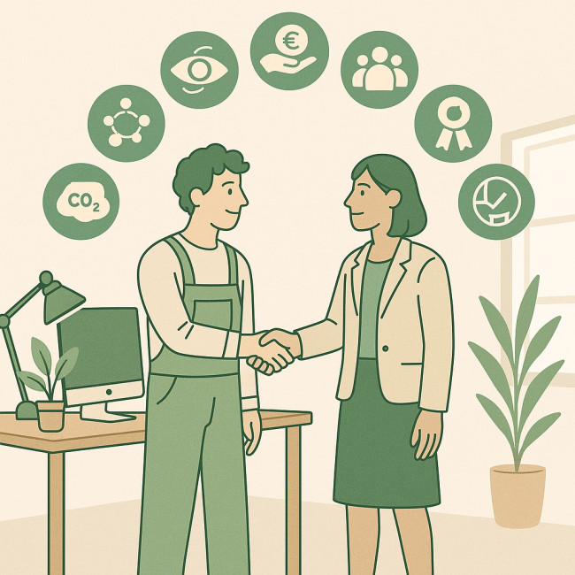 Illustration d'une collaboration éthique entre un artiste et une marque