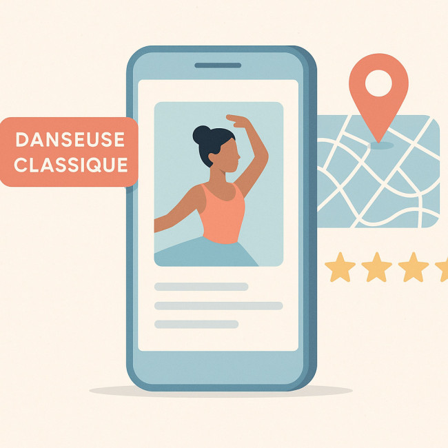 illustration annuaire artistes tags géolocalisation avis