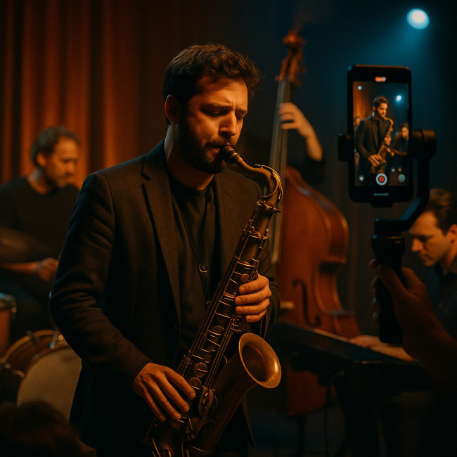 Photo d'un quartet jazz capturée pour une fiche en ligne