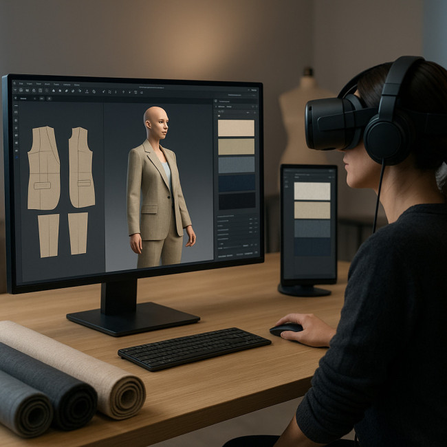Atelier de couture numérique avec logiciels 3D et avatars