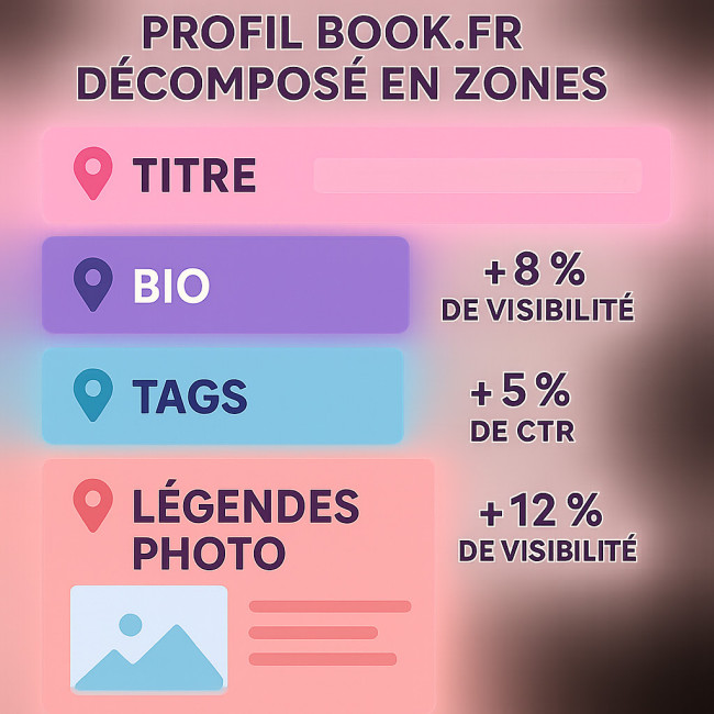 Infographie des zones d'optimisation du profil modèle